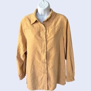 Studio Works M Y2K Button-Up Shirt Tan Regular